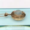 Picture of Stunning Art Nouveau Era 14K Gold & Moonstone Cabochon Necklace
