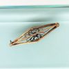 Picture of Victorian/Edwardian Era 14K Yellow Gold & Sapphire Filigree Brooch