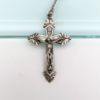 Picture of Antique Sterling Silver & Faceted Rock Crystal Rosary By Jrf