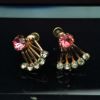 Picture of Van Dell 1950'S Gold Filled Pink & Clear Rhinestone Jewelry Set