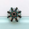 Picture of Stunning Vintage Emerald & White Opal In 14K Yellow Gold Harem Ring