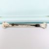 Picture of Art Deco Era Thomae Company Sterling Silver & Guilloche Enameled Bar Brooch With Gold Bird