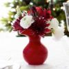 Picture of Vietri Hibiscus Glass Bud Vase - Red