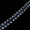 Picture of Qsi Bracelets -,sapphire Blue & Clear Cz Bracelet. 6.75" Long, .2" Wide