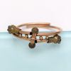 Picture of Victorian Era Rose & Yellow Gold Filled Etruscan Revival Bypass/Wedding Bracelet With Garnets