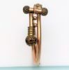 Picture of Victorian Era Rose & Yellow Gold Filled Etruscan Revival Bypass/Wedding Bracelet With Garnets