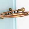 Picture of Victorian Era Rose & Yellow Gold Filled Etruscan Revival Bypass/Wedding Bracelet With Garnets