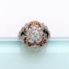 Picture of 1930'S Era Two-Tone Gold, Old European Cut Diamond & Gemstone Order Of The Eastern Star Ring