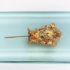 Picture of Joan Rivers' Royal Marriage' Brooch Featurings A Golden Anchor & Crown With Enameled Flowers Centered With A Faux Pearl