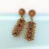 Picture of Stunning Victorian Era 18K Gold & Sapphire Etruscan Revival Style Earrings