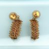 Picture of Stunning Victorian Era 18K Gold & Sapphire Etruscan Revival Style Earrings