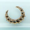 Picture of Antique Victorian/Edwardian Era 10K Gold & Turquoise Cabochon Crescent Moon Brooch/Pendant