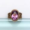 Picture of Victorian Era 13K Gold & Natural Amethyst Etruscan Revival Style Ring