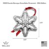 Picture of Wallace 2022 Sterling Grande Baroque Snowflake Ornament, Metal, 25th Anniversary Edition