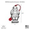 Picture of Wallace 2022 Sterling Santa Ornament, 6th Edition