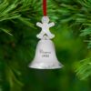 Picture of Wallace 2022 Silver-Plated Grande Baroque Bell Ornament w/Gingerbread Man Finial, 28th Edition