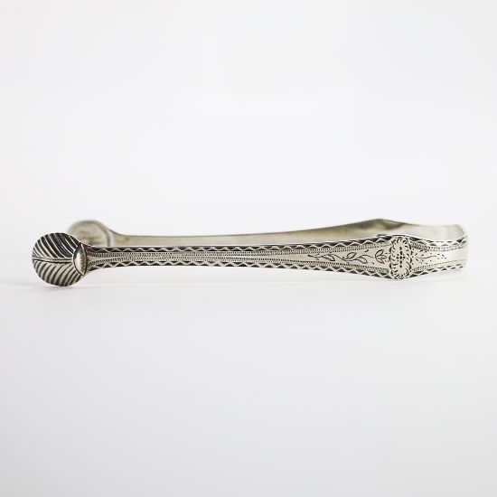 Picture of Antique 1772-1788 English Bright-Cut Sterling Silver Sugar Tongs by George Smith II (London)