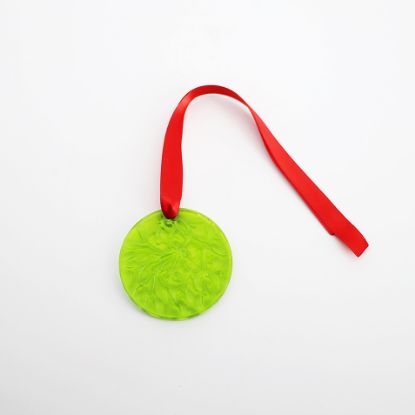 Picture of Lalique 1992 'Gui' Green Mistletoe Annual Christmas Ornament