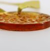 Picture of Lalique 1991 'Gui' Amber Mistletoe Annual Christmas Ornament