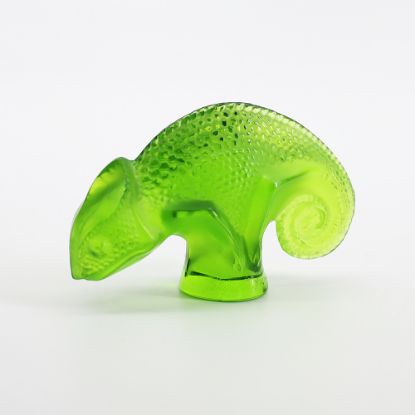 Picture of Lalique Crystal 'Tai-Ta' Chameleon Figurine in Bright Green