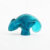 Picture of Lalique Crystal 'Tai-Ta' Chameleon Figurine in Turquoise Blue
