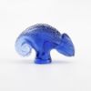 Picture of Lalique Crystal 'Tai-Ta' Chameleon Figurine in Sapphire Blue