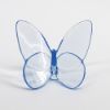 Picture of Baccarat Light Blue Crystal Butterfly on Pedestal Paperweight Figurine  