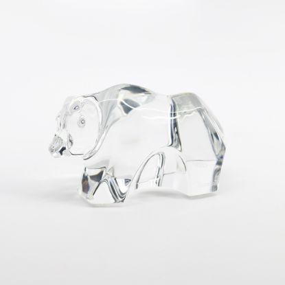 Picture of Baccarat France Crystal Chunky Block Style Bear Cub Figurine