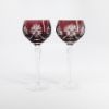 Picture of Pair of Nachtmann 'Schliff Schleuder' Amethyst Hock Wine Glasses