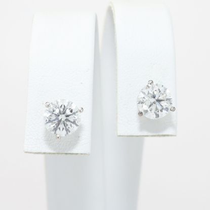 Picture of 14k White Gold 2.62CTW Diamond Solitaire Studs 