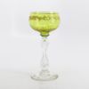 Picture of Antique St. Louis French Crystal Encrusted Chartreuse Hock Wine Glass with Hollow Stem