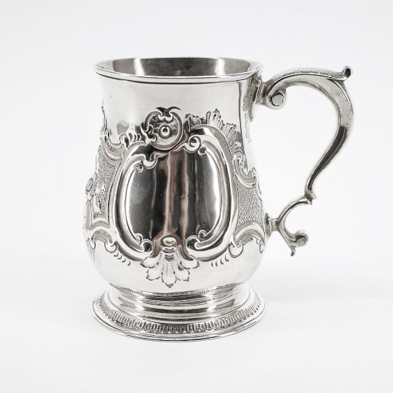 Picture of Antique 1762 English Sterling Silver Tankard, Unknown Maker