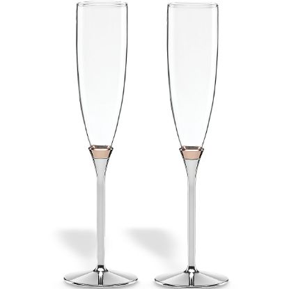 Picture of Kate Spade Rosy Glow Crystal Toasting Champagne Flutes