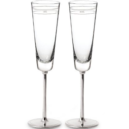Picture of Kate Spade Darling Point Mr. & Mrs. Toasting Flute Pair
