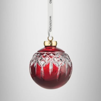 Picture of Waterford Crystal 2025 Annual Lismore Red Bauble Ornament