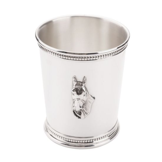 Picture of Sterling Silver 'Kentucky Horse Head Beaded' Julep Cup