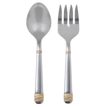 Picture of Juliska 'Le Panier Gold Accent' Stainless Steel 2-Piece Serving Fork & Spoon Set