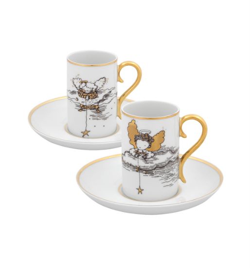 Picture of Vista Alegre Chasing Stars Set of 2 Coffee Cups and Saucers