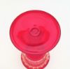 Picture of Antique Salviati Murano Ruby Red Venetian Glass Goblet with Golden Dolphin Stem
