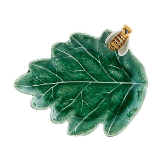 Picture of Bordallo Pinheiro Oak Tree Leaf with Bee