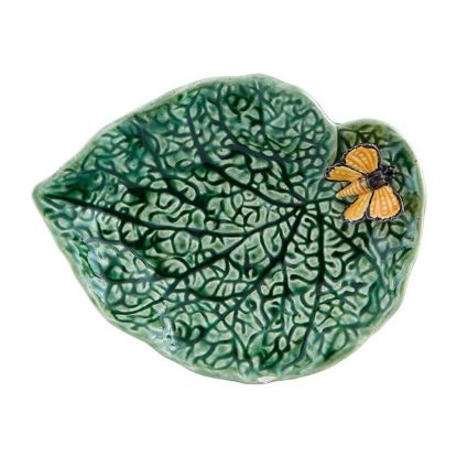 Picture of Bordallo Pinheiro Begonia Leaf with Butterfly
