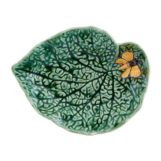 Picture of Bordallo Pinheiro Begonia Leaf with Butterfly