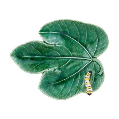 Picture of Bordallo Pinheiro Fig Tree Leaf with Caterpillar