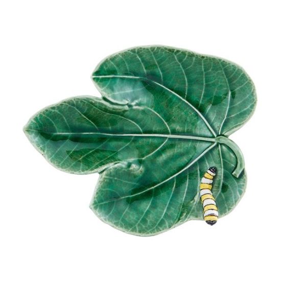 Picture of Bordallo Pinheiro Fig Tree Leaf with Caterpillar