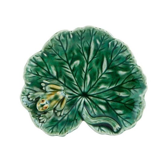 Picture of Bordallo Pinheiro Geranium Leaf with Frog