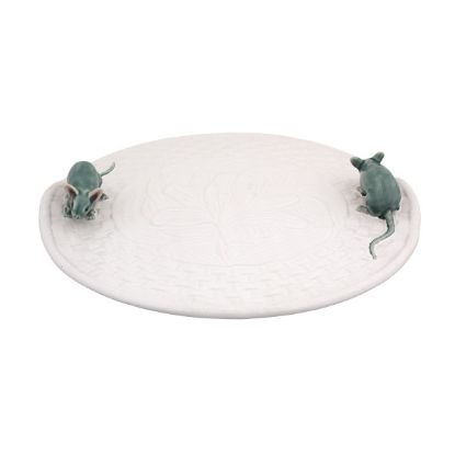 Picture of Bordallo Pinheiro White Lily Tray with Mice