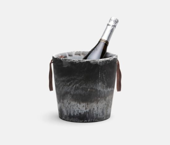 Picture of Blue Pheasant Wesley Barware Black Swirled Ice Bucket