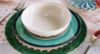 Picture of VIETRI 'Lisbon' Green Stitch Rectangular Platter