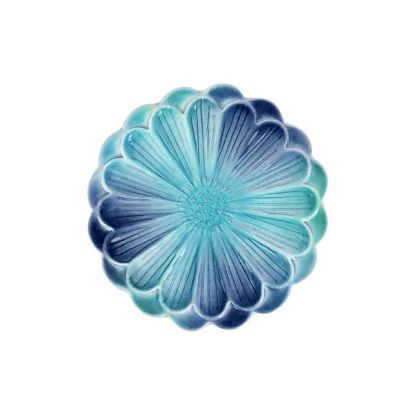 Picture of VIETRI 'Lisbon' Cobalt & Aqua Flower Cocktail Plate