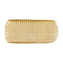Picture of VIETRI 'Rufolo Gold' Large Rectangular Basketweave Tray 